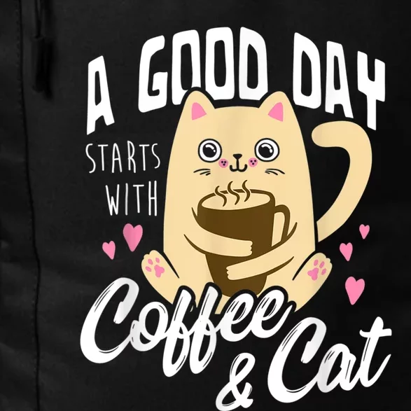 Cat & Coffee Mug Funny Cat Lover Gift Daily Commute Backpack