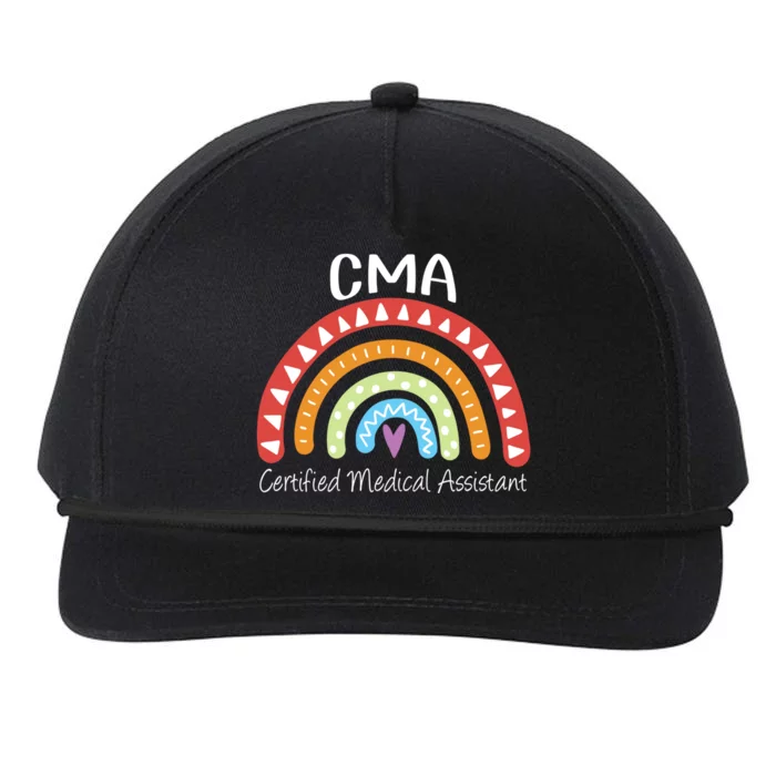 Cma Certified Medical Assistant Rainbow Nurse Gift Snapback Five-Panel Rope Hat