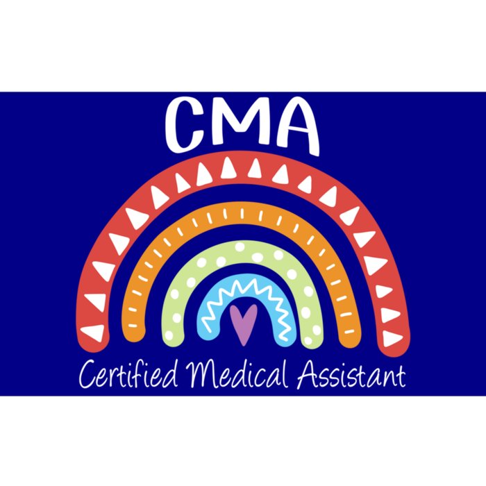 Cma Certified Medical Assistant Rainbow Nurse Gift Bumper Sticker