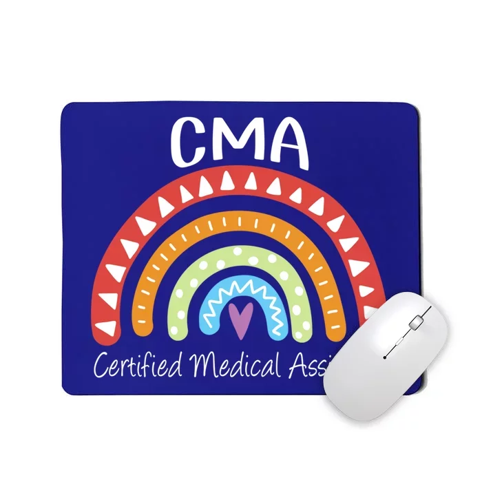 Cma Certified Medical Assistant Rainbow Nurse Gift Mousepad