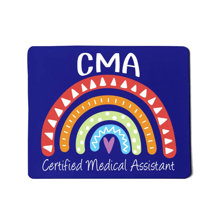 Cma Certified Medical Assistant Rainbow Nurse Gift Mousepad