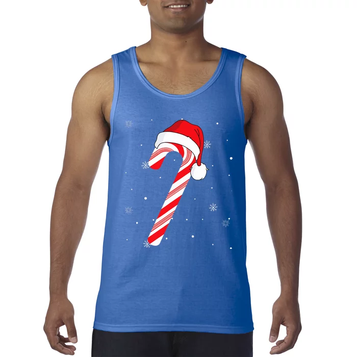 Candy cane merry and bright red and white candy Tank Top