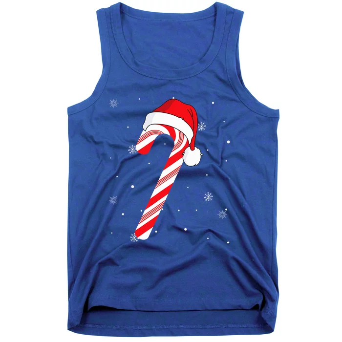 Candy cane merry and bright red and white candy Tank Top