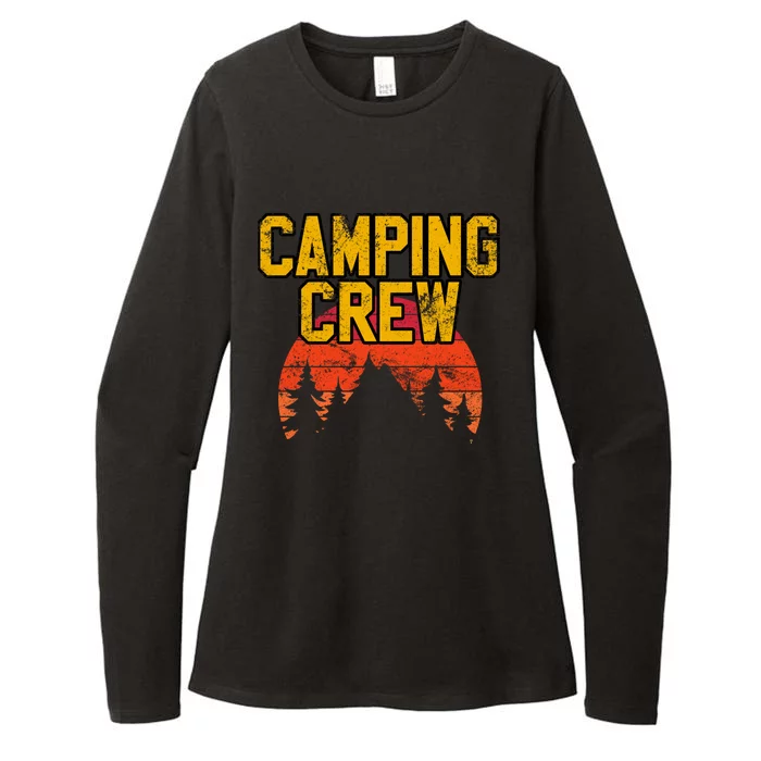 Camping Crew Mountain Hiking Camper Road Trip Matching Group Cute Gift Womens CVC Long Sleeve Shirt