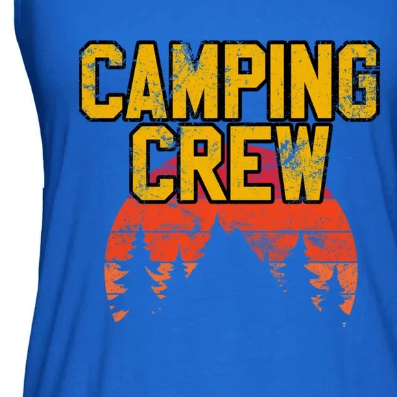 Camping Crew Mountain Hiking Camper Road Trip Matching Group Cute Gift Ladies Essential Flowy Tank