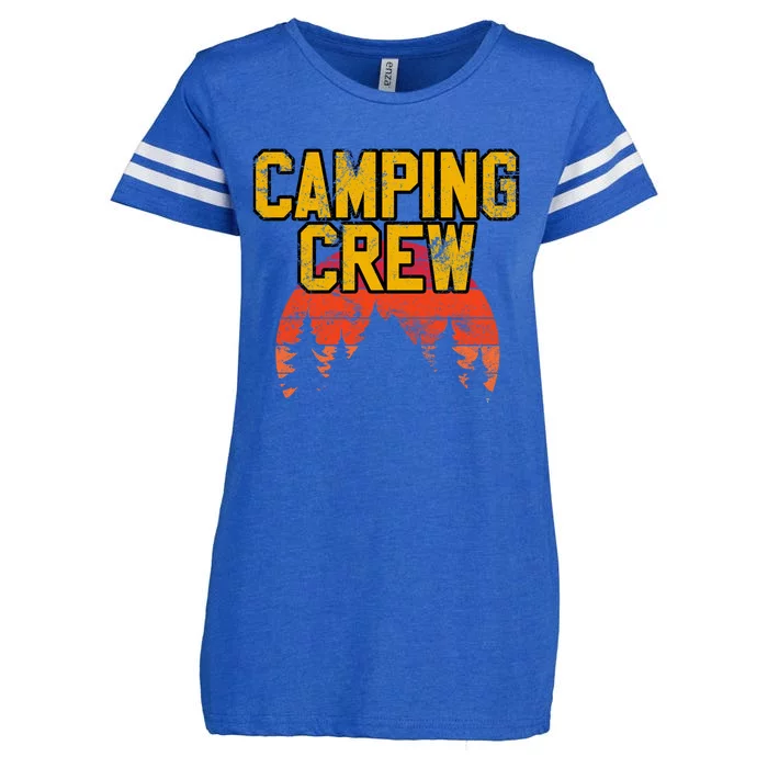 Camping Crew Mountain Hiking Camper Road Trip Matching Group Cute Gift Enza Ladies Jersey Football T-Shirt