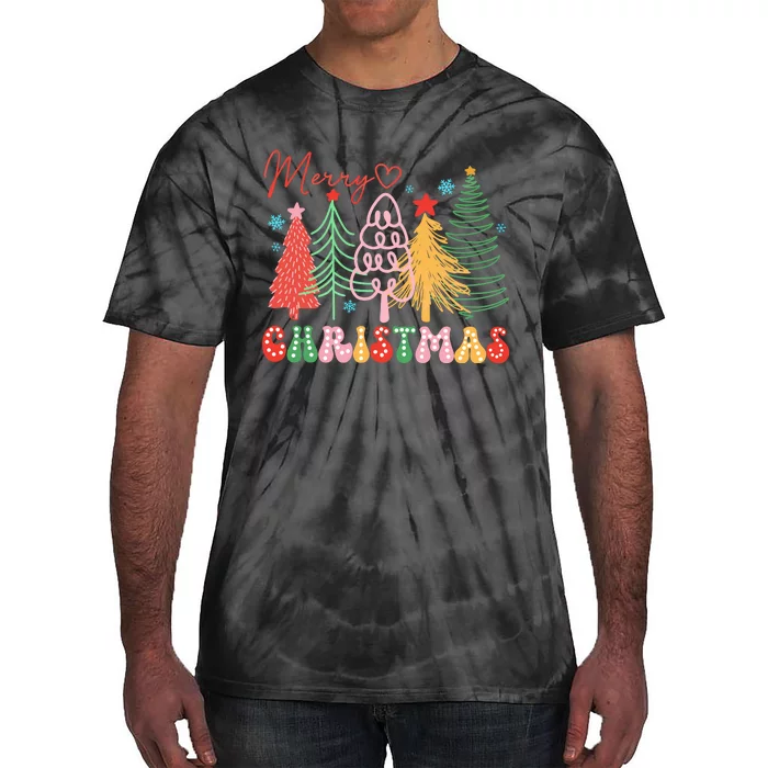 Christmas Christmas Merry And Bright Tie-Dye T-Shirt