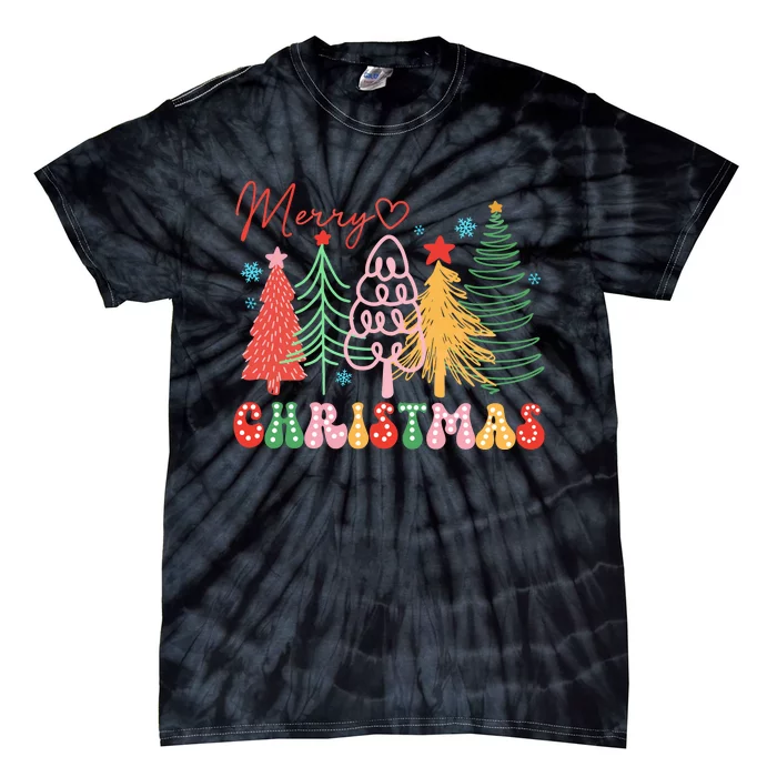 Christmas Christmas Merry And Bright Tie-Dye T-Shirt