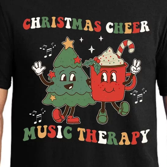 Christmas Cheer Music Therapy Merry Christmas Music Lover Pajama Set