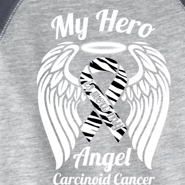 Carcinoid Cancer My Hero Is Now My Angel Wings Gift Toddler Fine Jersey T-Shirt