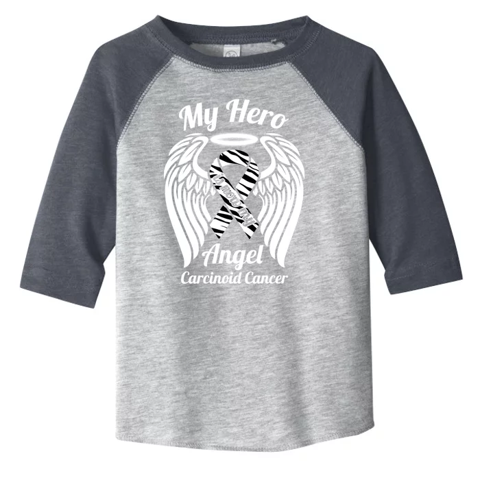 Carcinoid Cancer My Hero Is Now My Angel Wings Gift Toddler Fine Jersey T-Shirt