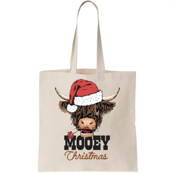 Christmas Cow Mooey Christmas Cute Cow Tote Bag