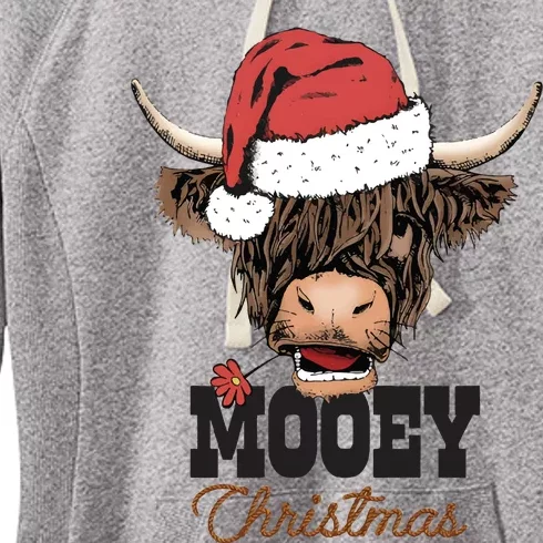 Christmas Cow Mooey Christmas Cute Cow Women's Fleece Hoodie