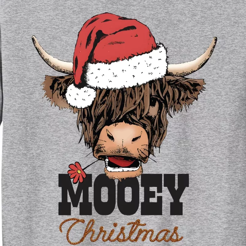 Christmas Cow Mooey Christmas Cute Cow Tall Sweatshirt