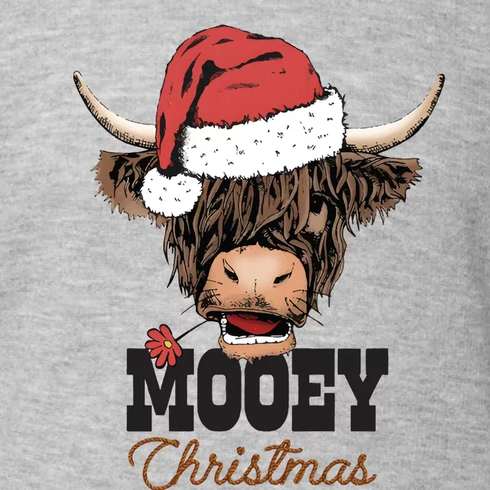 Christmas Cow Mooey Christmas Cute Cow Toddler Sweatshirt