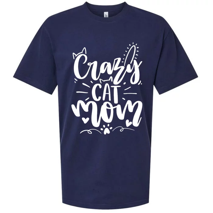 Crazy Cat Mom Cat Lover Cat Day Sueded Cloud Jersey T-Shirt