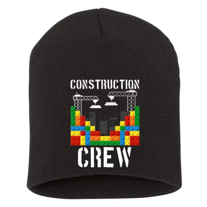 Construction Crew Master Builder Bricklayer Building Blocks Short Acrylic Beanie