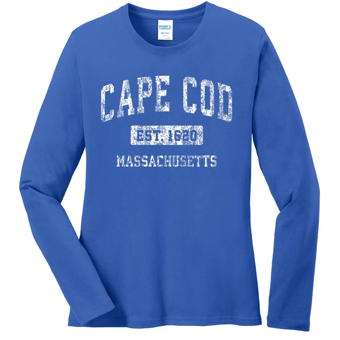 Cape Cod Massachusetts Ma Vintage Sports Ladies Long Sleeve Shirt