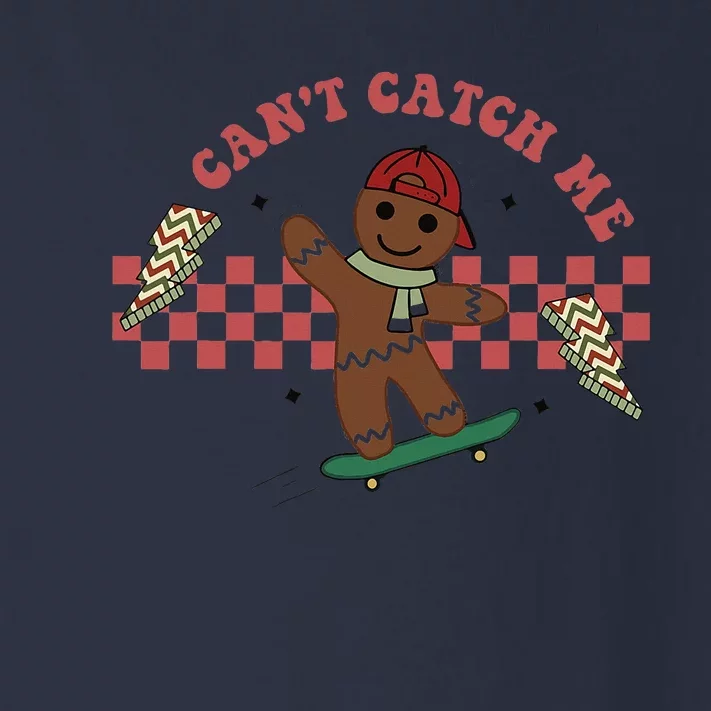 Can't Catch Me Merry Christmas Skateboarding Gingerbread Toddler Long Sleeve Shirt