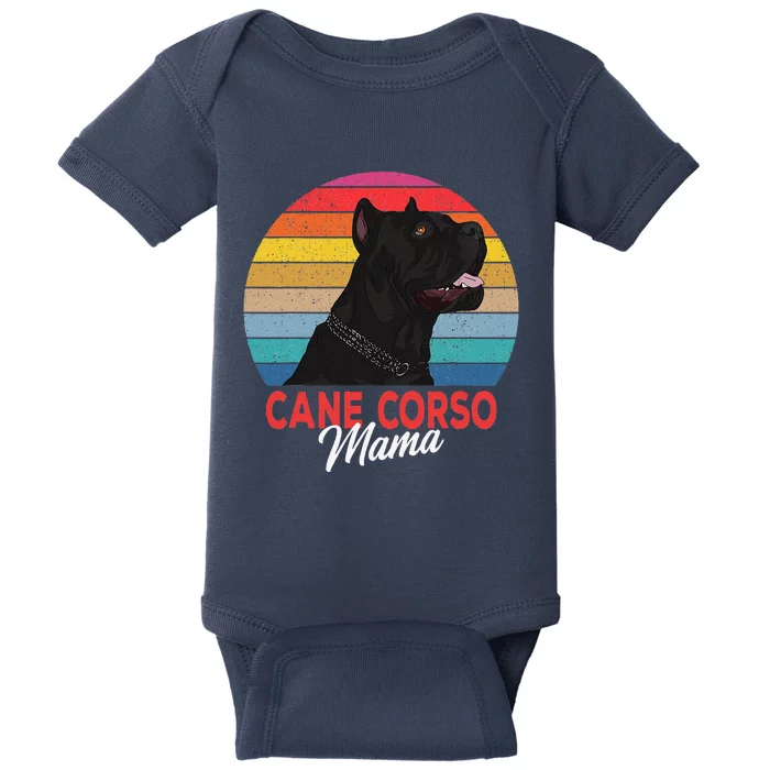 Cane Corso Mama Italian Mastiff Dog Mom Funny Gift Baby Bodysuit