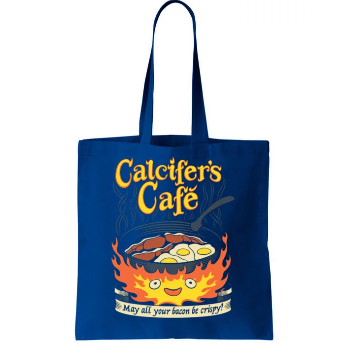 Calcifer's Cafe May All Your Bacon And Eggs Be Crispy Cooking Meaningful Gift Tote Bag