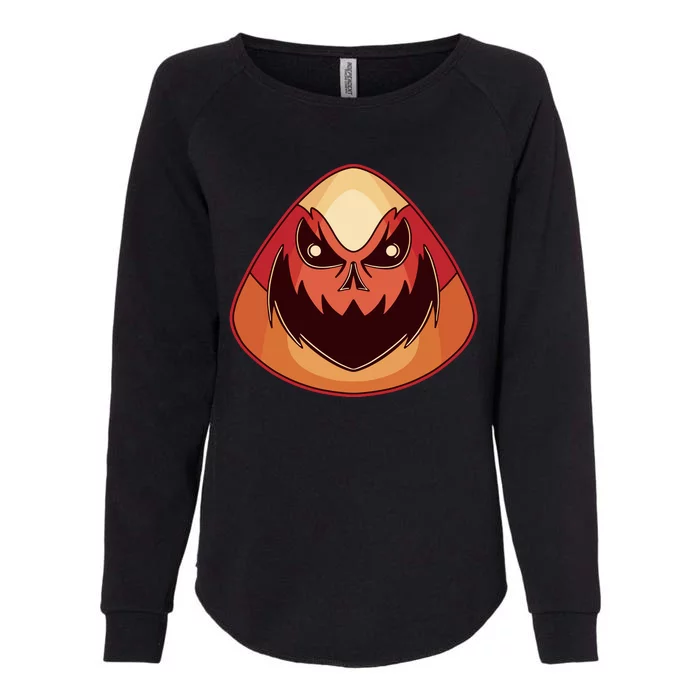 Candy Corn Monster Halloween Womens California Wash Sweatshirt