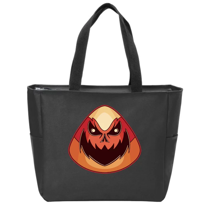 Candy Corn Monster Halloween Zip Tote Bag