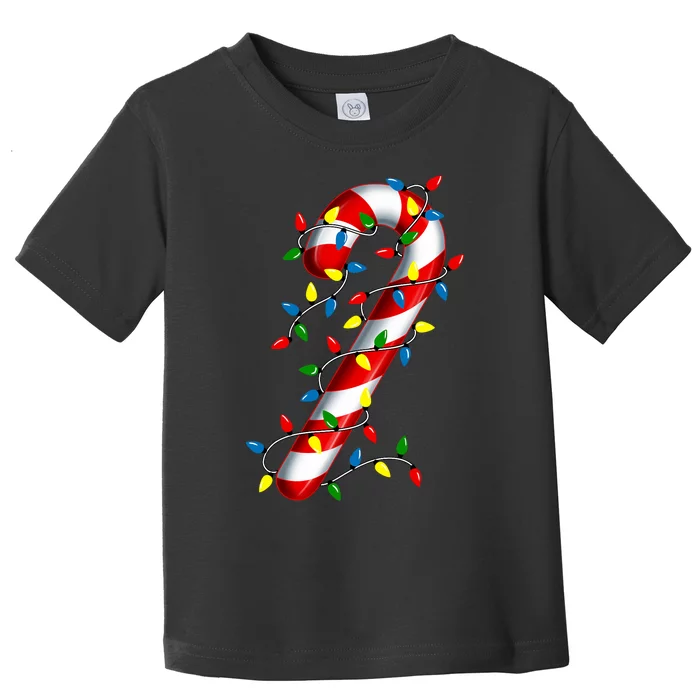 Candy Cane Merry And Bright Christmas Lights Candy Costume Toddler T-Shirt