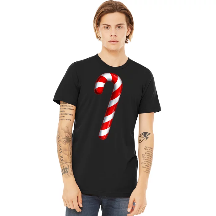 Candy Cane Merry And Bright Red And White Candy Costume Raglan Baseball Premium T-Shirt