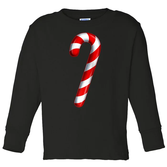 Candy Cane Merry And Bright Red And White Candy Costume Raglan Baseball Toddler Long Sleeve Shirt