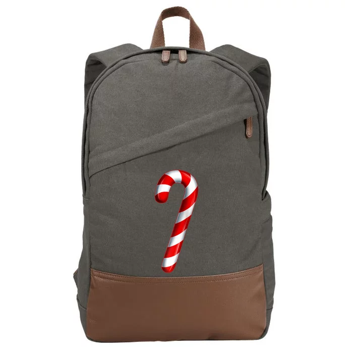 Candy Cane Merry And Bright Red And White Candy Costume Raglan Baseball Cotton Canvas Backpack