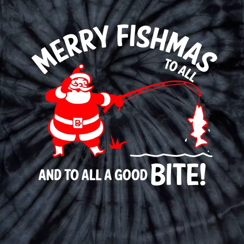 Christmas Cute Merry Fishmas Funny Fish Fishing Fisherman Xmas Gift Tie-Dye T-Shirt