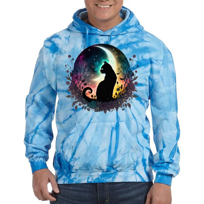 Cute Cat Motifs Cat Tie Dye Hoodie