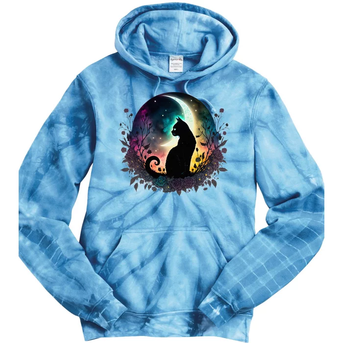 Cute Cat Motifs Cat Tie Dye Hoodie