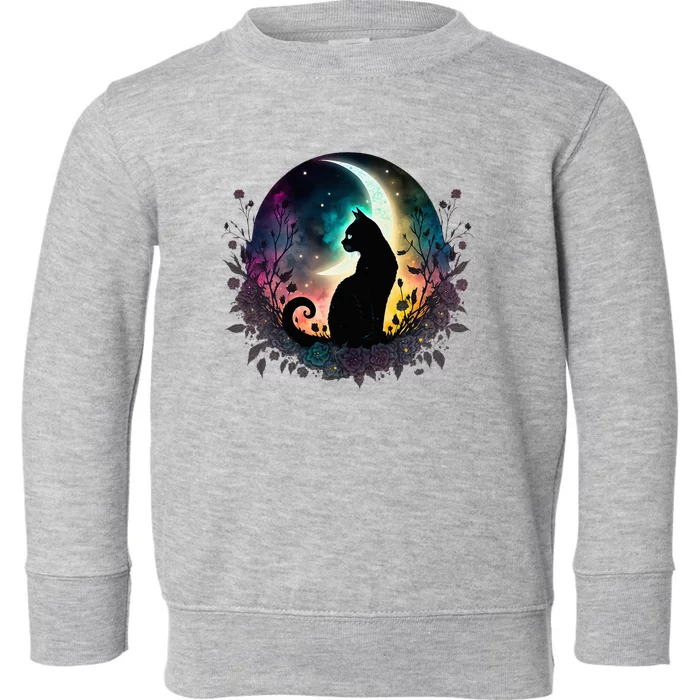 Cute Cat Motifs Cat Toddler Sweatshirt