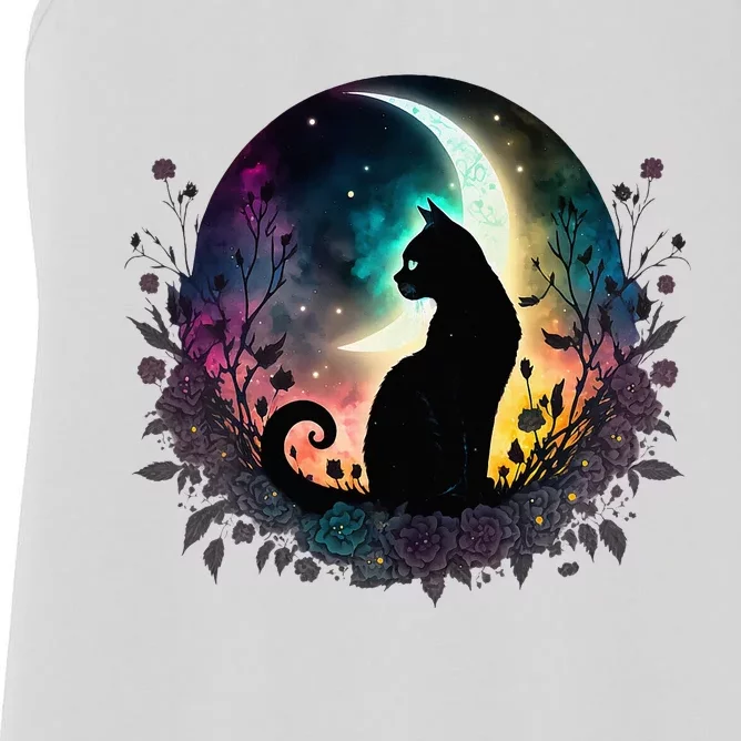 Cute Cat Motifs Cat Women's Racerback Tank