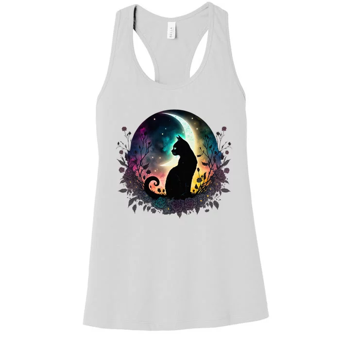 Cute Cat Motifs Cat Women's Racerback Tank