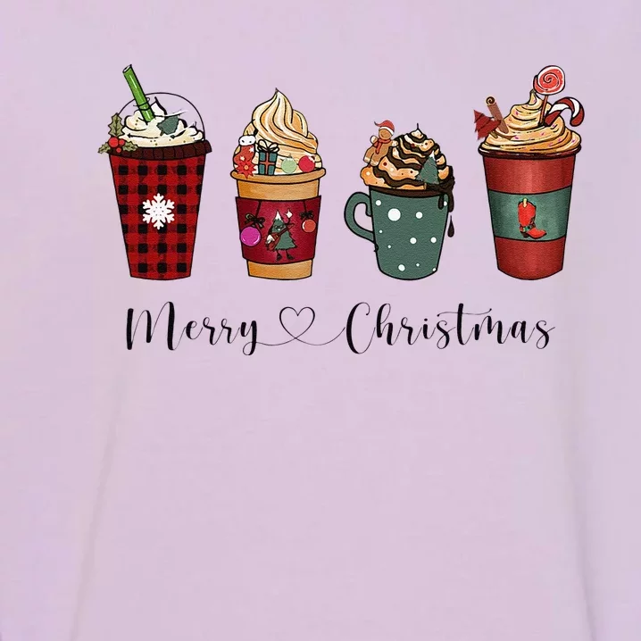 Christmas Coffee Merry Chritsmas Cozy Winter Coffee Lover Garment-Dyed Sweatshirt