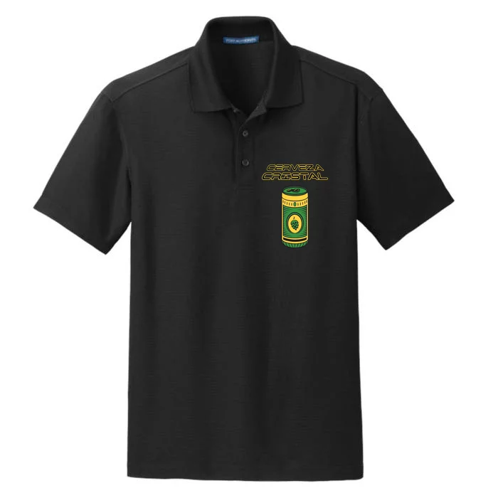 Cerveza Cristal Meme Funny Product Placement Dry Zone Grid Performance Polo