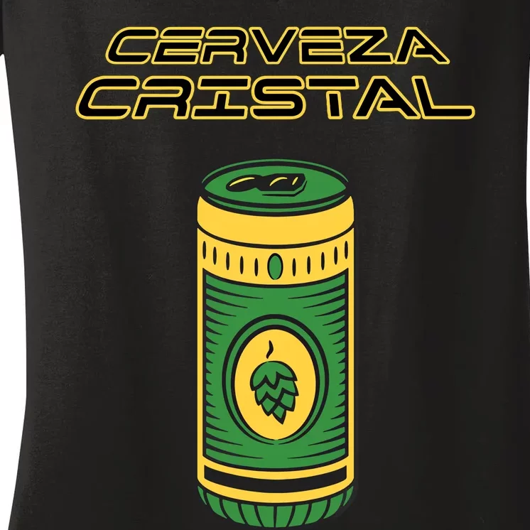 Cerveza Cristal Meme Funny Product Placement Women's V-Neck T-Shirt