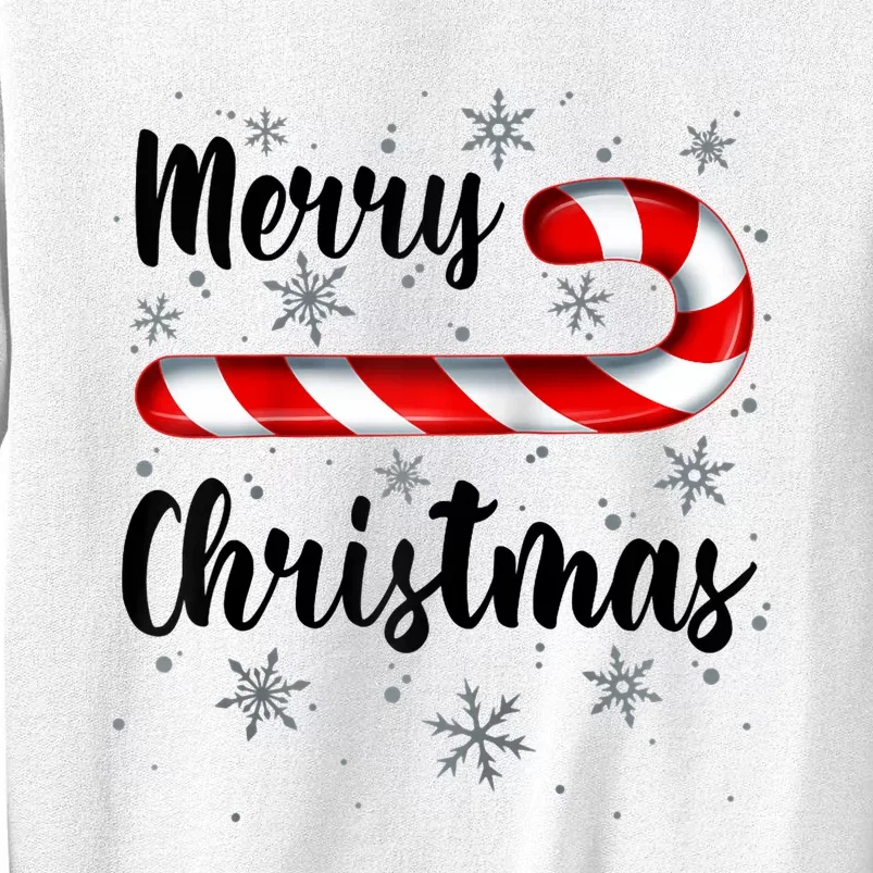 Candy Cane Merry Christmas Red And White Candy Snowflakes Raglan Baseball Sweatshirt