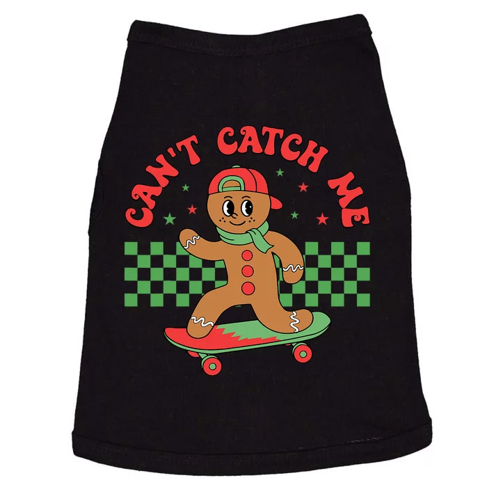 CanT Catch Me Retro Christmas Gingerbread Boy Xmas Doggie Tank