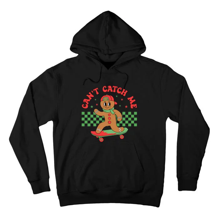 CanT Catch Me Retro Christmas Gingerbread Boy Xmas Tall Hoodie