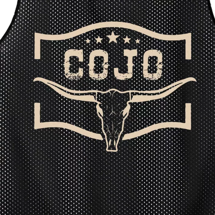 Cojo Country Music Cow Skull Western Skull Mesh Reversible Basketball Jersey Tank