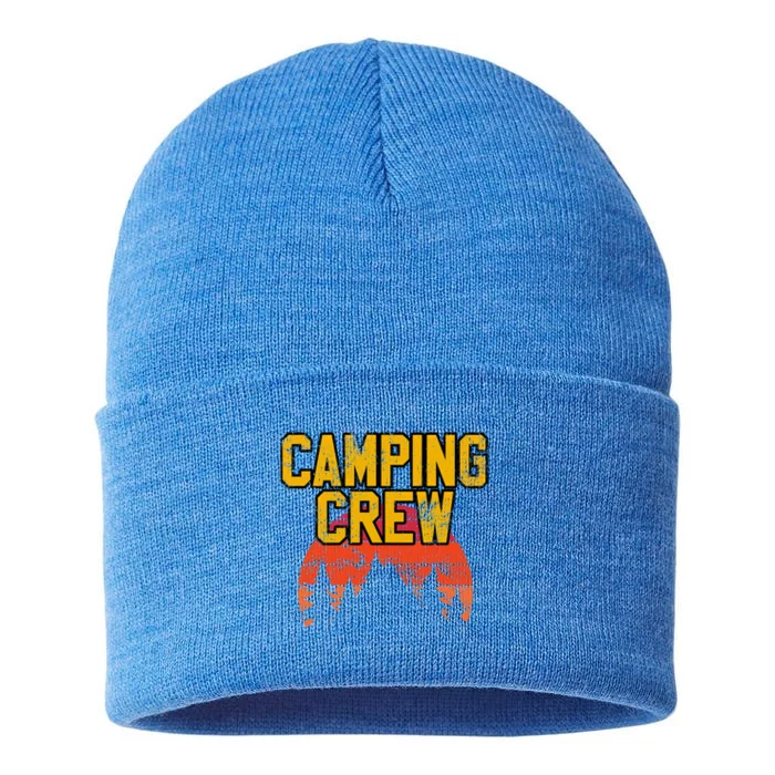 Camping Crew Mountain Hiking Camper Road Trip Matching Group Meaningful Gift Sustainable Knit Beanie