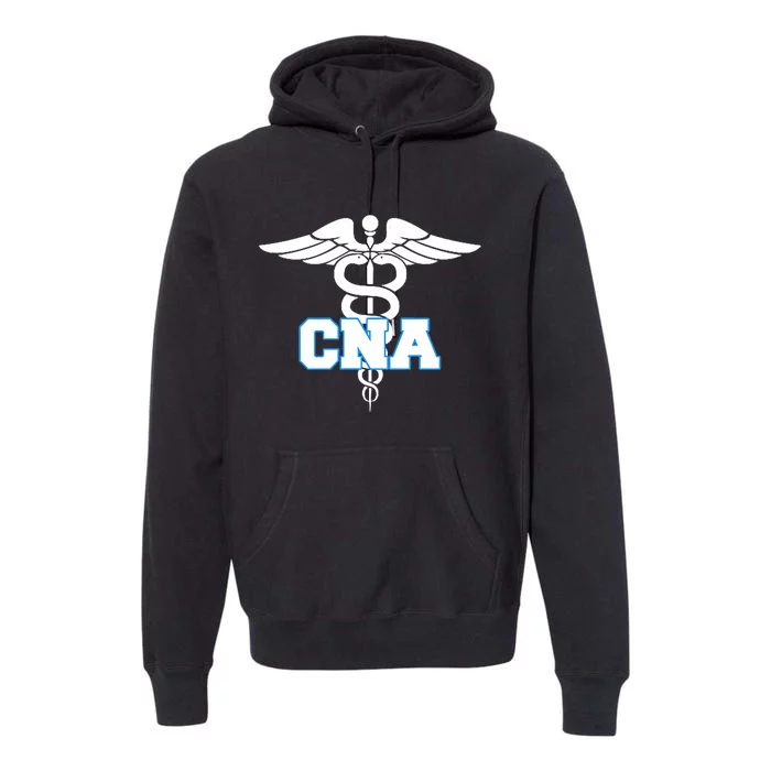 Cna Caduceus Medical Symbol Nurse Gifts Premium Hoodie