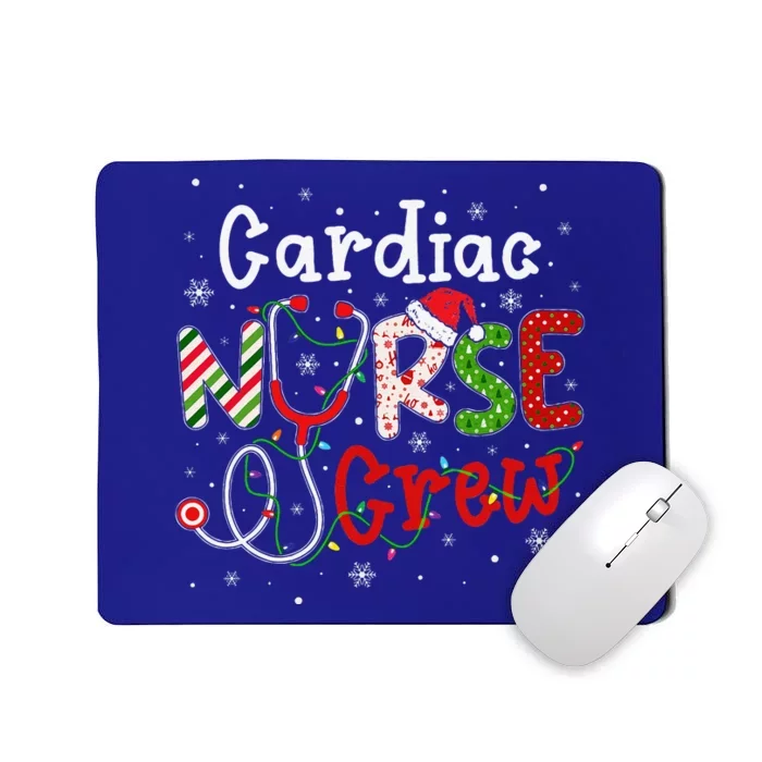 Cardiac Christmas Nurse Crew Funny Nursing Christmas Pattern Mousepad