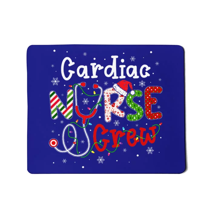 Cardiac Christmas Nurse Crew Funny Nursing Christmas Pattern Mousepad