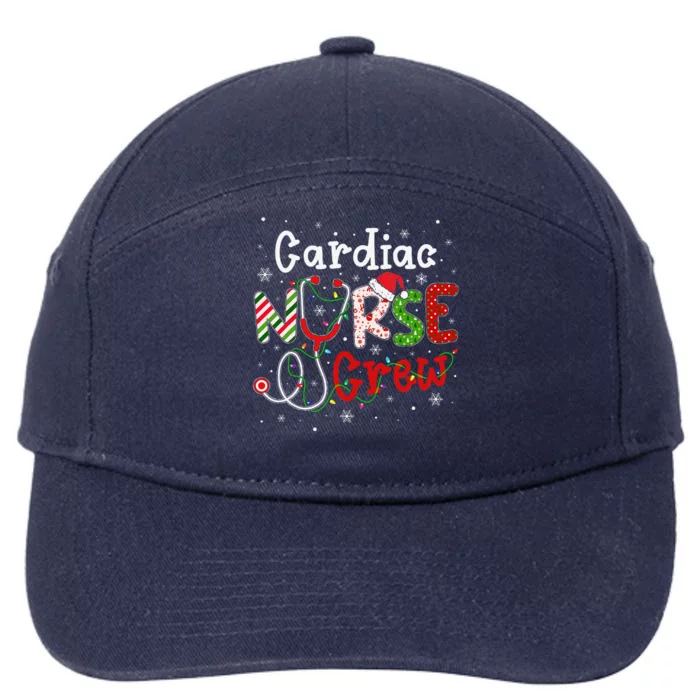 Cardiac Christmas Nurse Crew Funny Nursing Christmas Pattern 7-Panel Snapback Hat