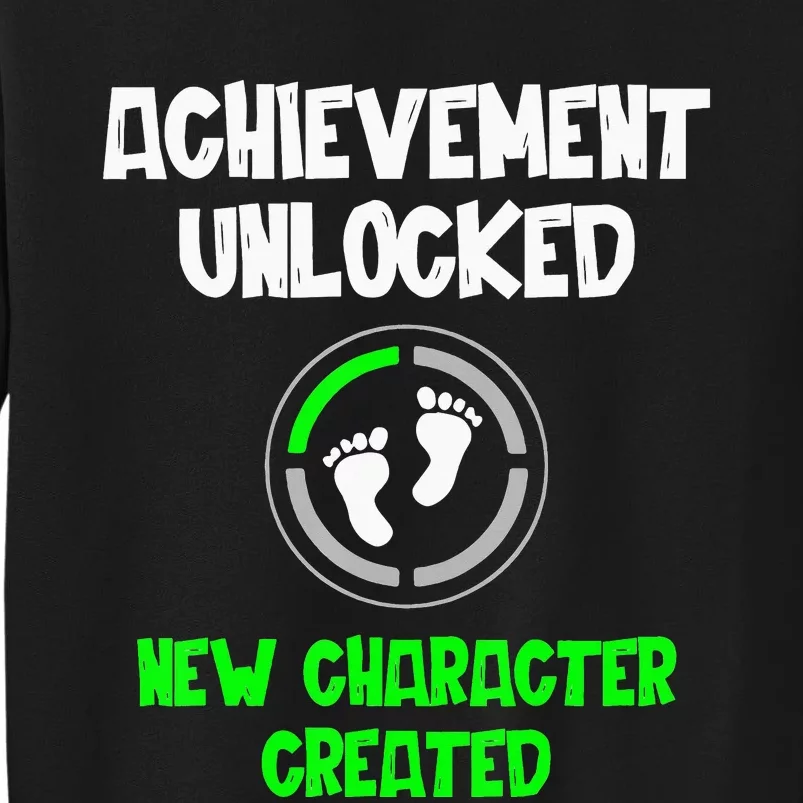 Character Created New Dad Pregnancy Announcement Gamer Tall Sweatshirt